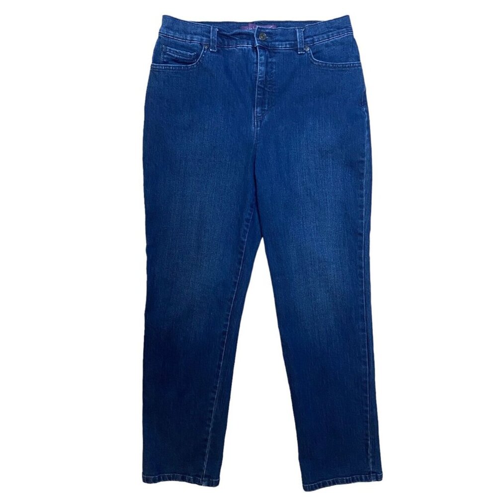 Womens Gloria Vanderbilt Amanda Dark Wash Denim Jeans 30x28 High Rise 12